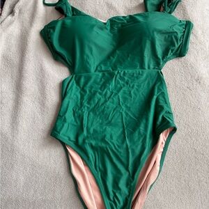 J. Crew Cut Out Tie-Back One-Piece Swimsuit